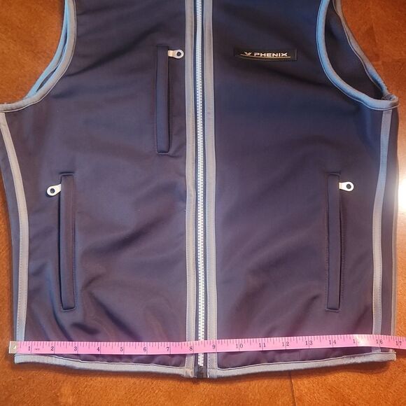 Phenix Mock Neck Midweight Sleeveless Zipper Pockets Ski Vest, Medium, Black - Picture 8 of 9